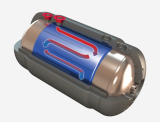 Zásobníkový ohrievač vody TUV obojživelník ležatý 100 L DVOJPLÁŠŤ + VÝMENNÍK ÚK (cena bez el. špirály) ELEKTROMET WGJ-G TURBO