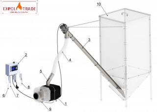 KIPI HORÁK NA PELETKY 20 kW: horák, podávač, ecoMAX 920P TOUCH zás.330,+ flange