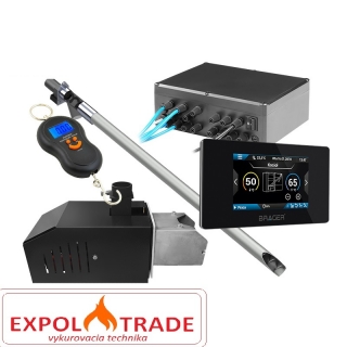 Peletový horák 25 kW EXPOL PELET ZOSTAVA s automatickým čistením roštu 
